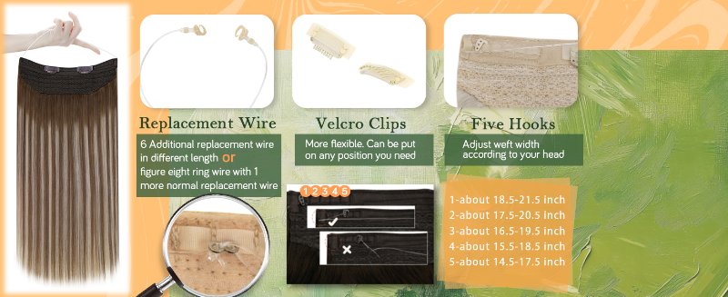 wire human hair extensions