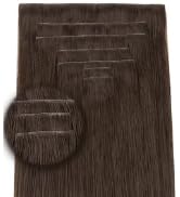DOORES Invisi Edge Clip in Hair Extensions 18 inch 110g 7pcs, Virgin Real Human Hair PU Clip in E...