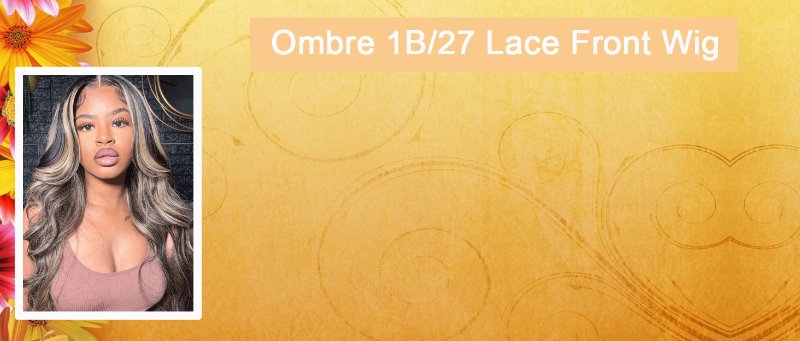 ombre lace front wig human hair
