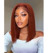 Beauty Forever Bob Wig 100% Human Hair Yaki Straight Bob Glueless Lace Front 150% Density 10 Inch...