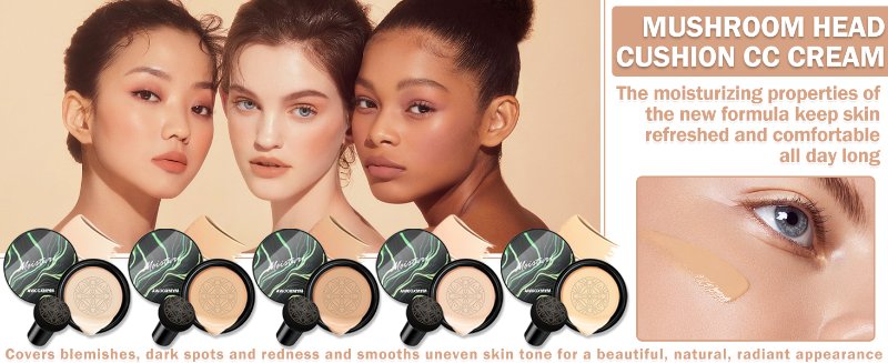 mushroom head air cushion cc cream sunisa foundation full coverage foundation makeup