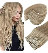 Sunny Clip in Hair Extensions Blonde Clip in Extensions Real Human Hair Blonde Hair Clip Extensio...
