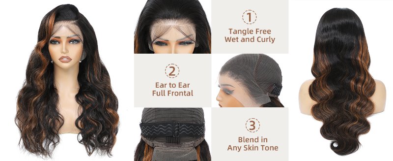 Ombre Lace Front Wigs Human Hair
