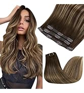 Sunny Hair Clip in Hair Extensions Straight Human Hair Clip in Extensions Remy Clip in Hair Exten...