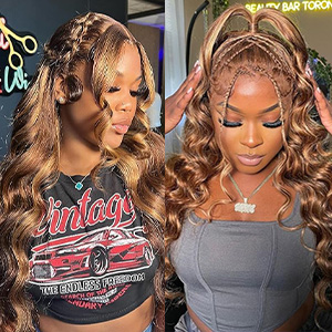 blonde lace front wig human hair