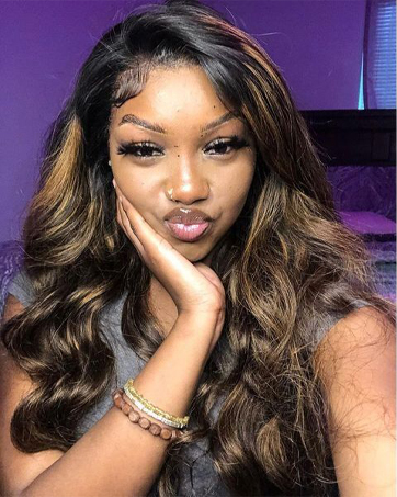 highlight lace front wig human hair 