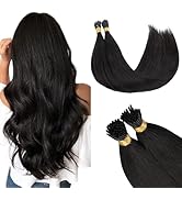 GOO GOO I Tip Hair Extensions Human Hair 50g 50 Strands Real Human Itip Extensions Pre Bonded Nat...
