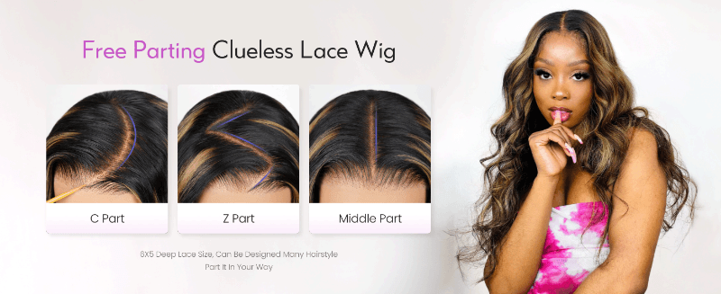Balayage Lace Front Wig Human Hair 5x6 Ready to Go