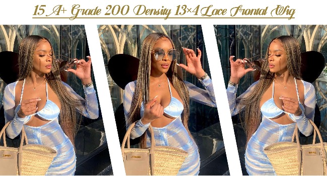 Highlight Ombre Lace Front Wig Human Hair