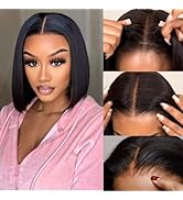 UNICE Bye Bye Knots Bob Wig Human Hair Bleached Invisible Knots 7x5 Lace Front Wigs Human Hair Pr...