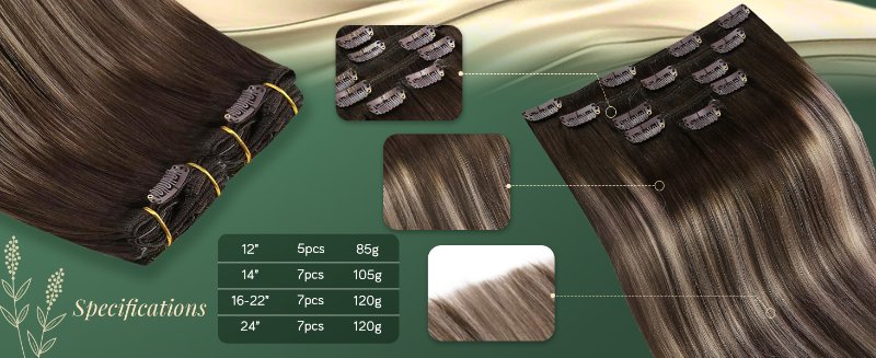human clip in hair extensions women