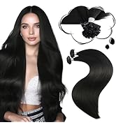 Moresoo U Tip Hair Extensions Human Hair Natural Black K Tip Hair Extensions Human Hair Black Lon...