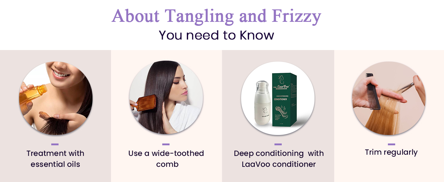 about tangling and frizzy