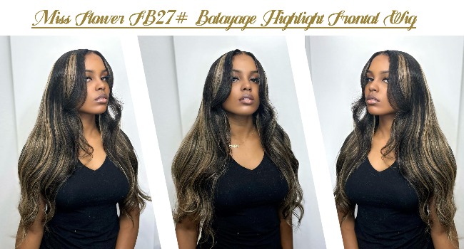 Highlight Ombre Lace Front Wig Human Hair