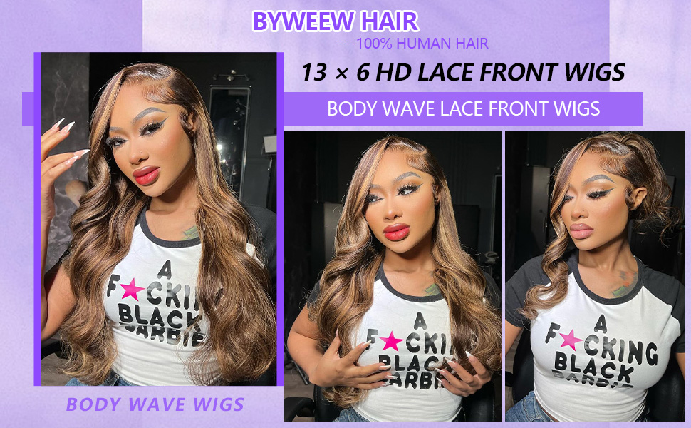 brown wig with highlights
