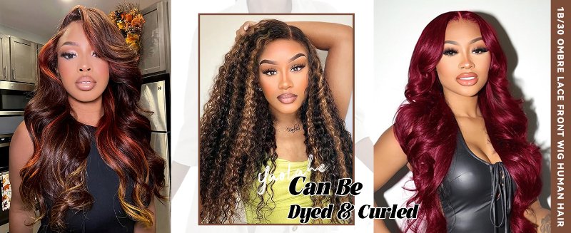 Ombre Lace Front Wigs Human Hair