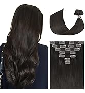Ukira Dark Brown Clip in Extensions Human Hair, 12 Inch 100g #2 7Pcs Hair Extensions Real Human H...