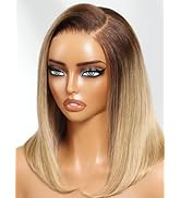 Julia Hair 10 Inch Bye-Bye Knots Glueless BOB Wig 7x5 HD Lace Closure Blonde with Brown Roots Blu...