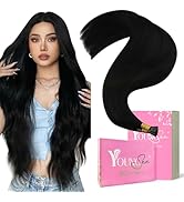 YoungSee Itip Human Hair Extensions Black I Tip Extensions Jet Black 20Inch 50g Itip Extensions R...