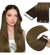 YoungSee Injection Tape in Hair Extensions Real Human Hair Ombre Tape Extensions Human Hair Brown...