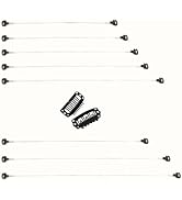 DOORES Black Invisible Elastic Wire for Wire Hair Extensions 3pcs 18.5cm 20.5cm 25.5cm Secret Adj...