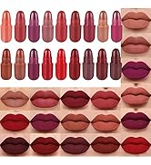 evpct 18Pcs Capsule Pills Lipstick Mini Matte Lipstick Set for Women Long Lasting labiales mate 2...
