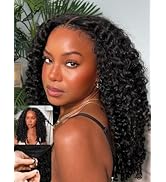 Nadula 13X4 HD Burmese Curly Drawstring Wig Human Hair with Finger Coil Ends, Glueless Pre Everyt...