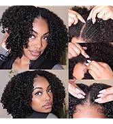 Nadula V Part Kinky Curly Wigs Human Hair No Leave Out Upgraded U Part Wigs for Women Affordable ...