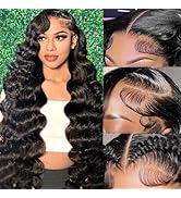 Smabuity 13x6 Body Wave Lace Front Wigs Human Hair Pre Plucked HD Transparent Lace Frontal Wigs H...