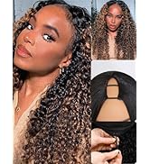 Nadula Highlight V Part Wig with Drawstring, Upgraded U Part Jerry Curly Glueless Human Hair Wig,...