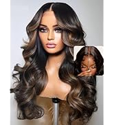 Nadula Bye Bye Knots Glueless Wig 7x5 Pre-Cut Lace Front Loose Body Wave Human Hair Wig Brown wit...