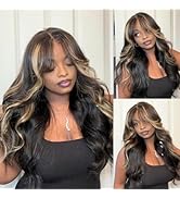 Nadula Bye Bye Knots Glueless Wig Blonde Highlight Body Wave Wig Human Hair Pre Plucked Chocolate...