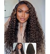 Nadula Golden Brown Highlight Water Wave Bye Bye Knots Glueless Wig, Pre Cut 7X5 Invisible Knots ...