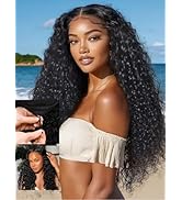 Nadula Bye Bye Knots Mixed Curls Water Wave and Jerry Curly Glueless Drawstring Wig Human Hair, 7...