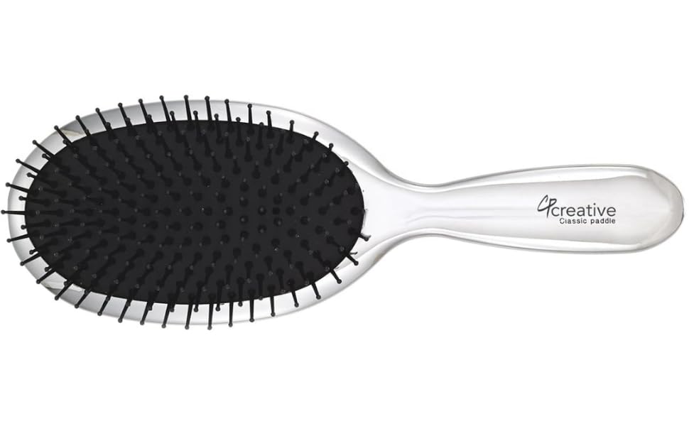 creative hair brushes detangling hair brush chrome brush silver hair brush nylon epoxy pin wet