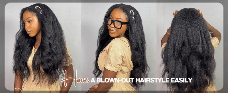 human hair curly u part wig