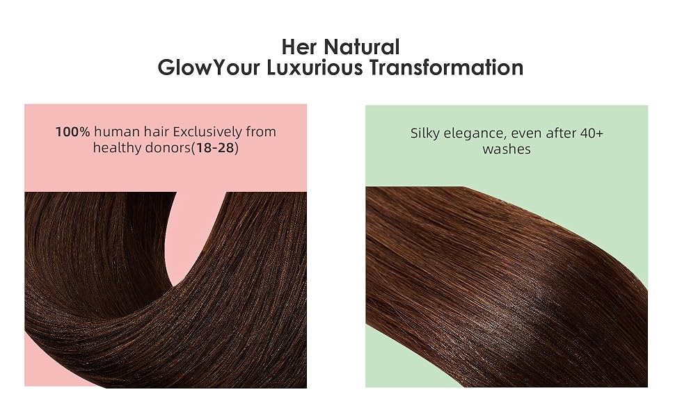 100% Human hair Klein Blue Minimalist luxury Halo Hair Extensions