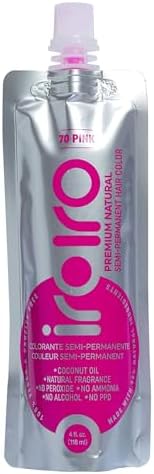 IROIRO Premium Natural Semi-Permanent Hair Color 70 Pink (4oz)