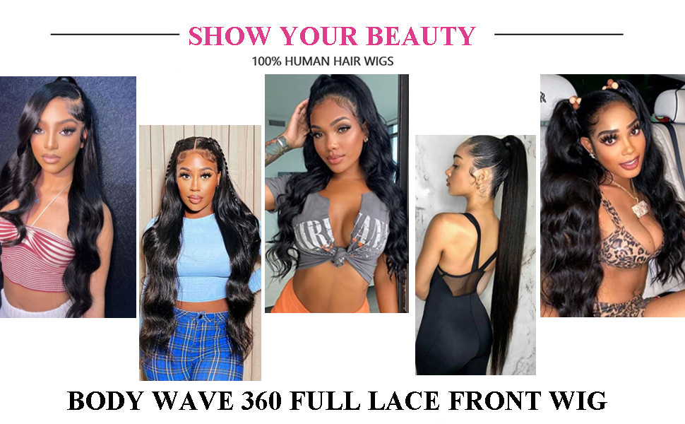 360 full lace frontals human hair wig