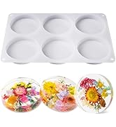 LET'S RESIN Extra Deep Coaster Resin Molds Silicone, Large 6 Cavity Silicone Molds for Resin, Rou...