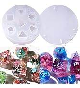 LET'S RESIN Dice Resin Molds Silicone, DND Dice Epoxy Resin Molds with 7 Standard Polyhedral Ster...