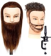Stancia Mannequin Head, Male Mannequin Head Especially for Barber, Training Head with 14” 100% Hu...