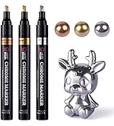 LET'S RESIN Liquid Mirror Chrome Metallic Markers, Reflective Gloss, 2-5mm Larger Application Are...