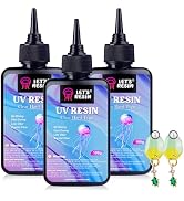 LET'S RESIN UV Resin, 300g Low Viscosity Crystal Clear Thin UV Resin Kit, Quick-Curing & Low Shri...
