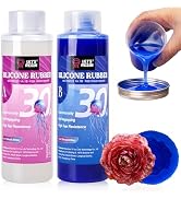 LET'S RESIN Silicone Molds Making Kit 30A, Blue Silicone for Making Molds,2 Part Molding Silicone...