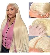 bunGiol 30 Inch Lace Front Wig Human Hair 613 Blond Lace Front Wig Human Hair 13x4 Hd Straight La...