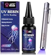 LET'S RESIN UV Resin Kit with Light, Bonding&Curing in Seconds, 30g UV Resin Kit with UV Flashlig...