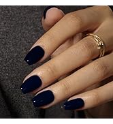 KQueenest Black Press On Nails Short Coffin - Acrylic Press On Nails with Glue, Ballerina Medium ...