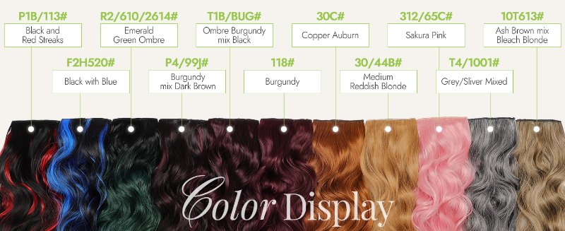red hair pink hair grey hair ginger hair blue green burgundy hair