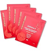 DERMA E Retinol + Bakuchiol Under Eye Patches (5 Pairs) Non-Irritating, Line Smoothing Hydro Gel ...